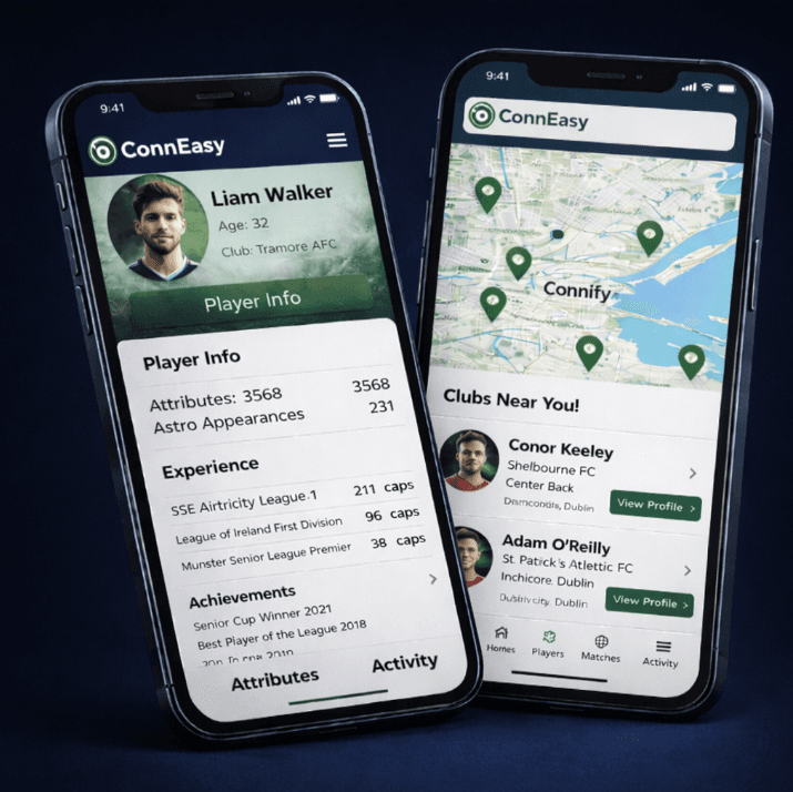 ConnEasy app mockup