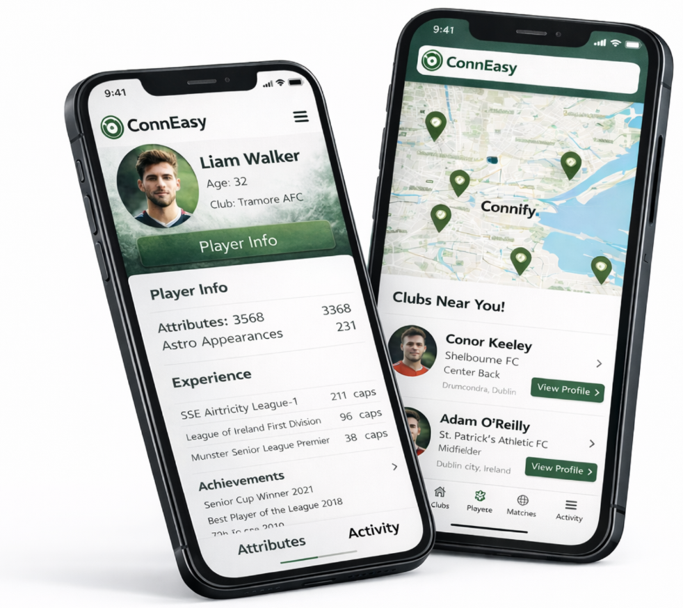 ConnEasy app mockup